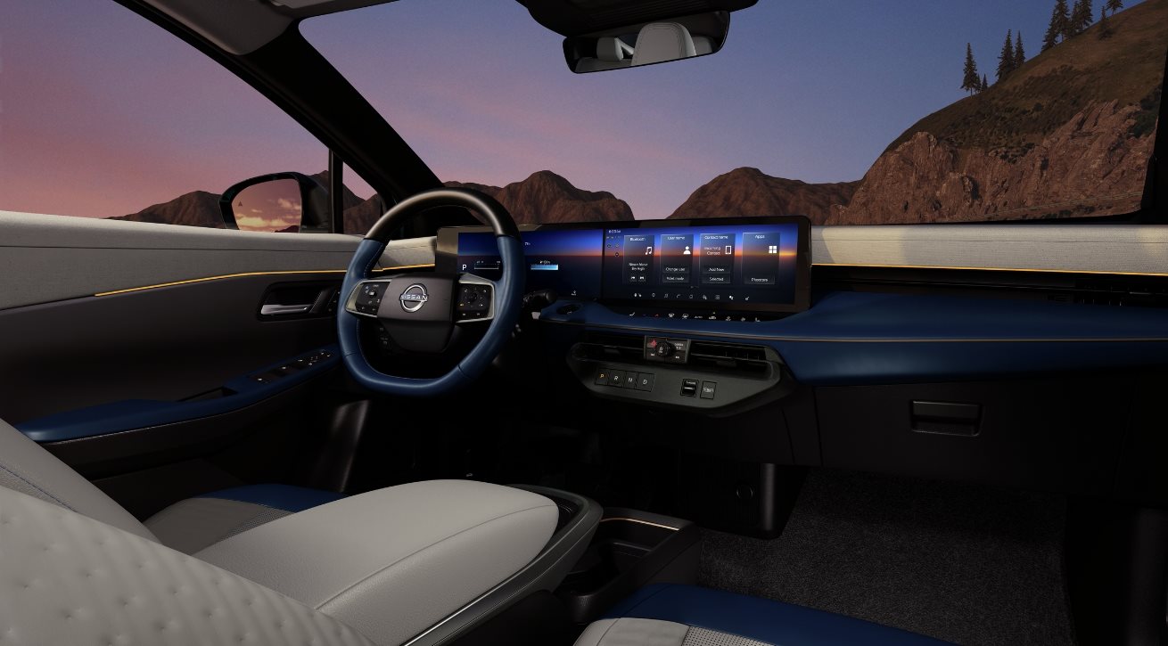 2026 Nissan LEAF interior dashboard and digital displays