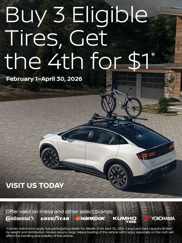 Buy 3 Tires, Get 4th for $1