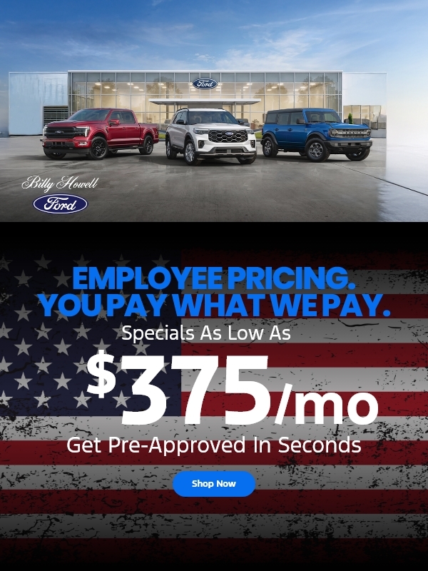 Employee Pricing Specials SRP Card