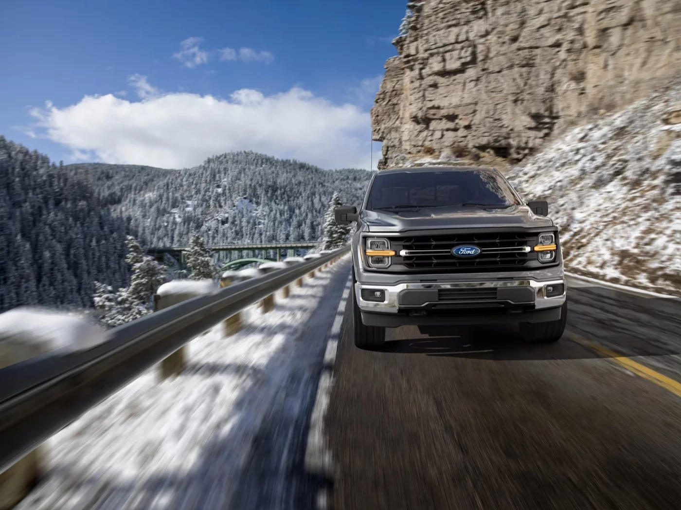 2026 Ford F-150 on a mountain highway