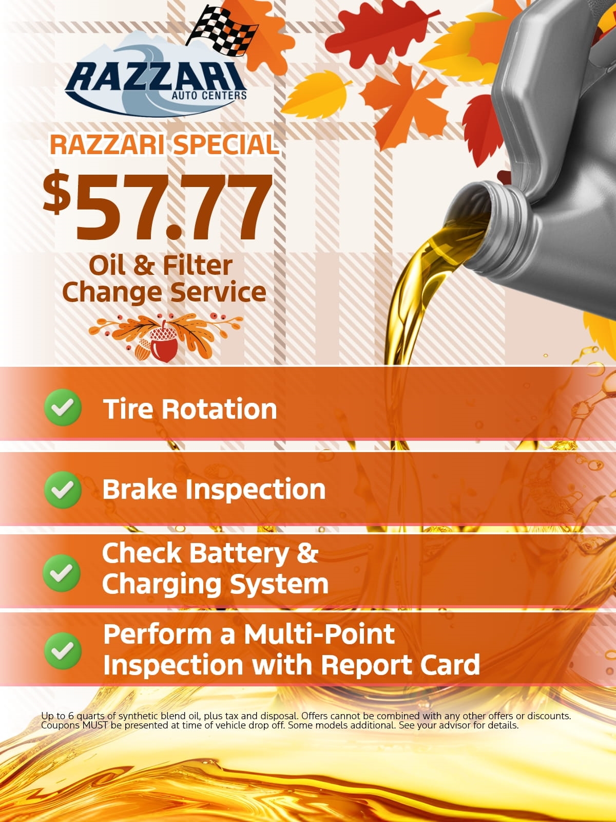 SRP 2 oil change