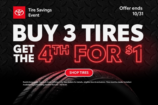 Buy 3 Tires, Get the 4th For